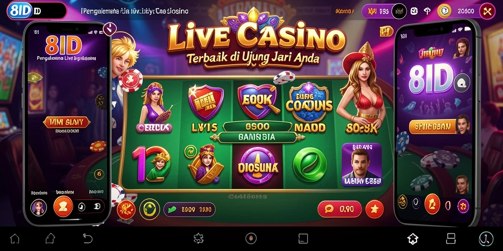 Tampilan menarik dari gameplay Live Casino di 8ID.