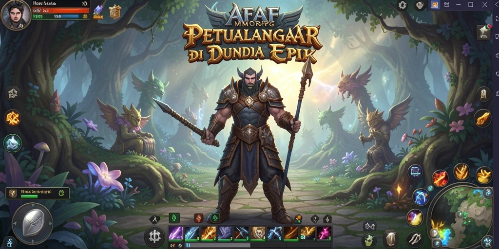 Tangkapan layar AFAF menampilkan pertempuran seru dan eksplorasi dunia fantastis.