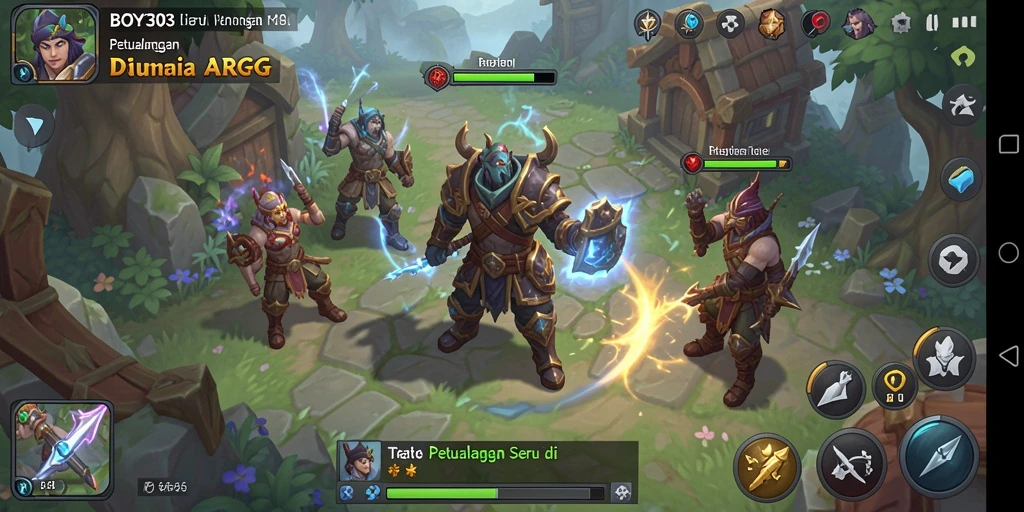 Tampilan gameplay ARPG yang epik dan mendebarkan.
