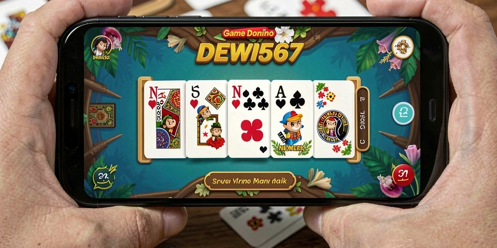 Gameplay seru DEWI567 yang menampilkan kartu Domino dan interaksi antar pemain.