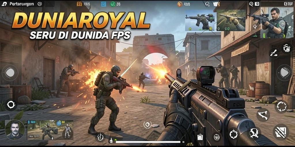 Tampilan gameplay DUNIAROYAL yang mendebarkan dan intens.