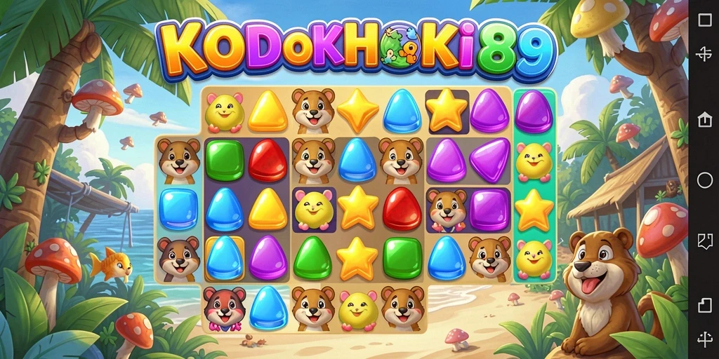 Tampilan gameplay KODOKHOKI889 yang penuh warna dan seru.