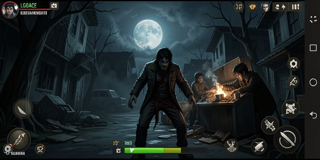 Screenshot menunjukkan suasana mencekam dalam gameplay LGOACE.