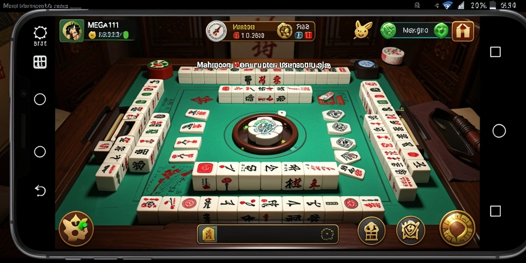 Tampilan gameplay yang menarik dari MEGA111 dengan elemen Mahjong.