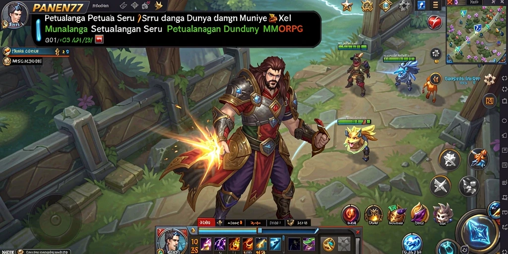 Screenshot menunjukkan petualangan seru di dunia MMORPG.