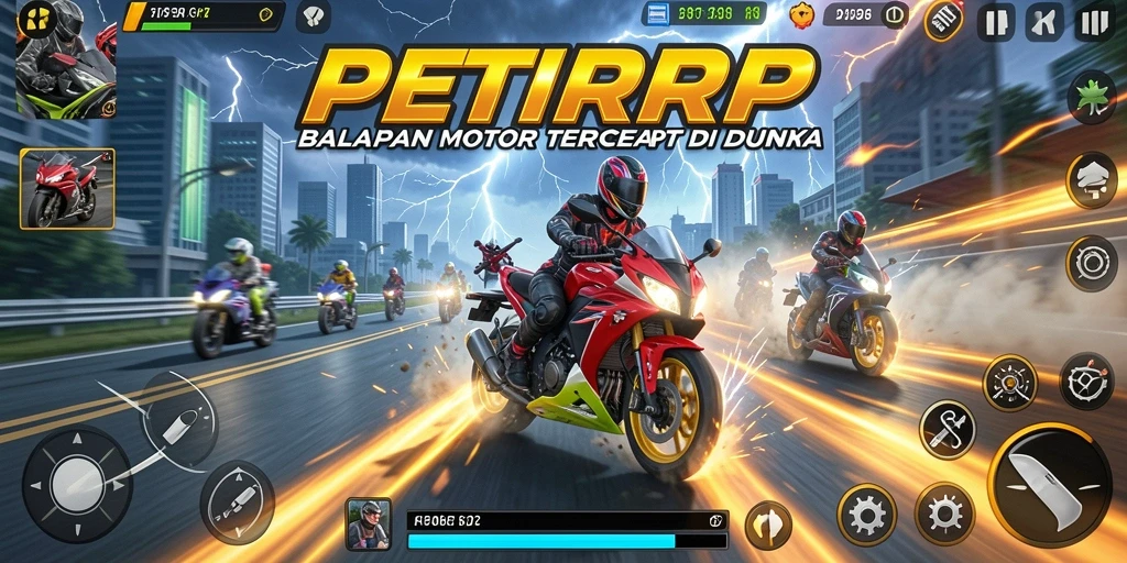 Tampilan balapan motor yang mendebarkan di PETIRRP.