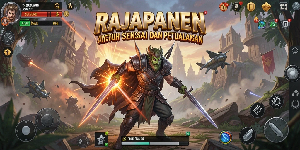 Tampilan gameplay intens RAJAPANEN dalam aksi seru.