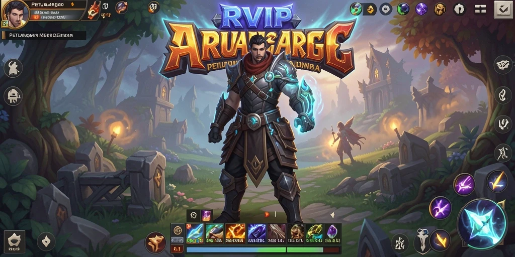Tampilan utama gameplay ARPG di RVIP dengan karakter yang beraksi.