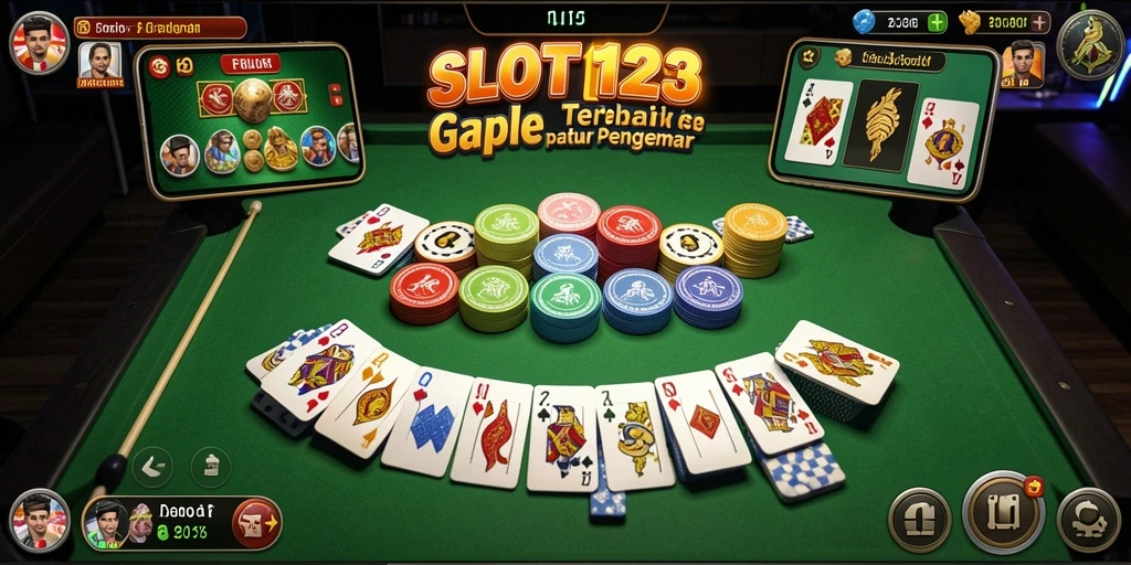 Tampilan screenshot yang menunjukkan serunya gameplay Gaple.