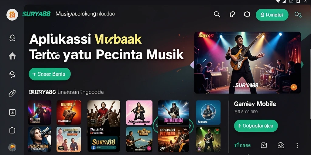 Tampilan gameplay <strong>SURYA88</strong> dengan fitur interaktif musik dan karaoke.