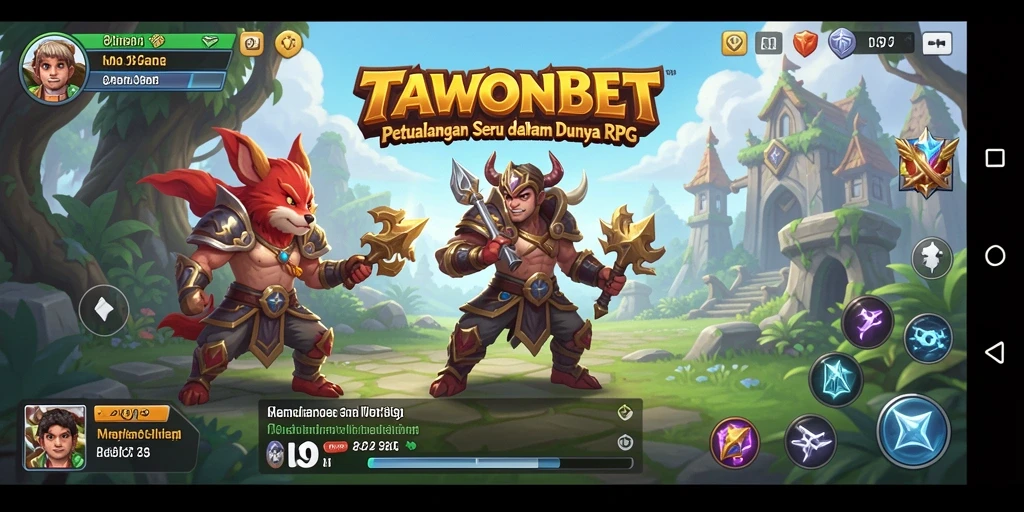 Tampilan gameplay TAWONBET yang epik dan penuh aksi.